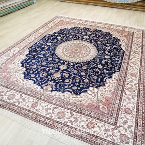 YILONG 8'x10 Tapis Traditionnels Orientaux <span class=keywords><strong>Nain</strong></span> Médaillon Tapis Persan En Soie Faits À La Main - Product Image 3