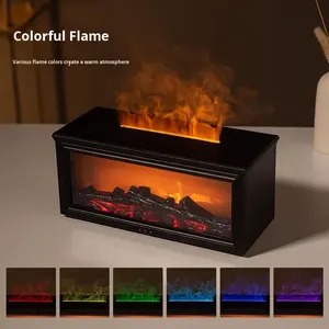 Yeni Retro Şömine Alev Nemlendirici 3D Simülasyon Aromaterapi Makinesi Ev Masaüstü 0.5L Kapasiteli Uyku Yardımcısı - Product Image 5