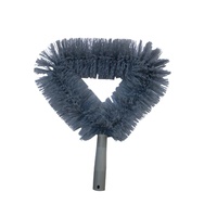 Brosse de nettoyage écologique en plastique à long manche avec poils en nylon pour le lavage des pales de ventilateurs muraux et de plafond