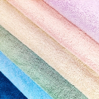 Factory Custom Wholesale 400gsm Double Sided Durable Absorbent 100% Cotton Terry Cloth Fabric Towelling for Baby Bathrobe