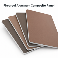 Panneau composite en aluminium ignifuge couleur cuivre 3 mm 1220x2440 mm pour revêtement de hall d'ascenseur