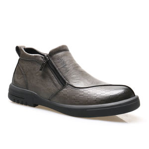 Bottes de sécurité confortables à embout d'acier, chaussures de travail industrielles en cuir pour hommes - Product Image 1