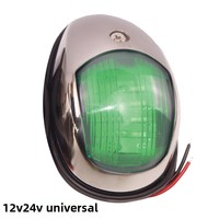 Feu de navigation latéral en acier inoxydable à LED pour yacht, petit bateau, signalisation de canal, accessoires de navire
