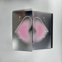 Palette de Maquillage Vide en Gros, Motif Cœur Argenté Brillant Effet Miroir, pour le Développement de Ligne de Marques de Beauté d'Influenceurs