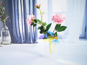 <span class=keywords><strong>Vase</strong></span> à fleurs en acrylique <span class=keywords><strong>Transparent</strong></span> et élégant pour décoration de la maison - Product Image 3