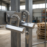 Cadenas en acier rhombique à six pans de 110 mm, antivol, étanche, avec anse renforcée, à clé, pour portail, remorque, entrepôt, vente en gros OEM