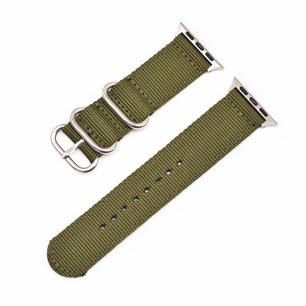 Verde militare+fibbia argento