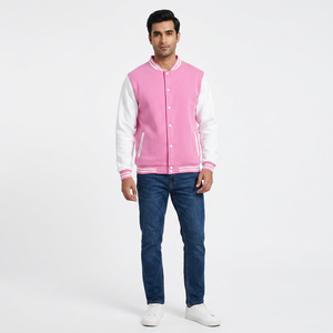 Custom Sublimation Leather Bomber College <b>Jacket</b> Wholesale Blank <b>Men</b> Letterman Varsity <b>Baseball</b> Spring Front Logo - Product Image 1