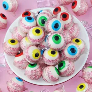 Venda quente Design Único Mix Cor Halloween Eye Eyeball Engraçado Doce Gummy Candy