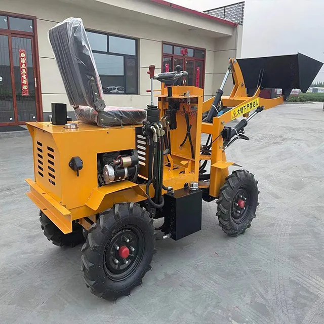 Ce Disetujui New600kg Roda Mini Loader Loader Depan Beroda Mini Loader Diesel 18hp