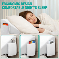 Foam Bed Gap Fillers Dreieck Position King Queen Size Bett Long Foam Wedge Pillow Kopfteil Body Position Kissen mit Taschen