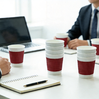 Dingyue 280ml Tasse à café ou à boisson chaude jetable, isolée, à parois épaisses, résistante à la chaleur, à double paroi
