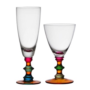 Calici <span class=keywords><strong>da</strong></span> Vino Samyo Personalizzati in Vetro Riciclabile, Stile Turco Vintage, Colorati, con Stelo Spesso per Matrimoni - Product Image 2