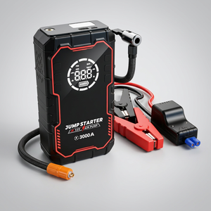 เครื่องช่วยสตาร์ทรถยนต์ 3000A Peak 4-in-1 ความจุ 20000mAh พร้อ<span class=keywords><strong>ม</strong></span>เครื่องสูบลม 150PSI แบตเตอรี่สำรอง 12V OEM - Product Image 1