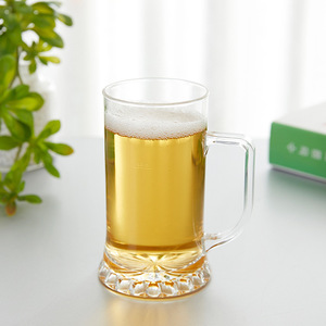 <b>Beer</b> Mug 401-500ml With Handle Transparent Glass For Home Bar Party Use - Product Image 1