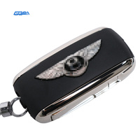 Coque de clé de voiture en aluminium OEM pour Bentley Continental GT Flying Spur, remplacement de coque de clé de voiture