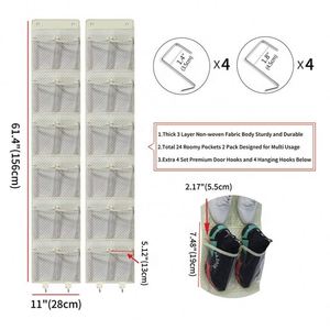 12 Pockets Crystal Clear Pvc Over Door Hanging <b>Shoe</b> Rack Creative <b>Shoes</b> Shelf Slippers Holder Organizer - Product Image 4