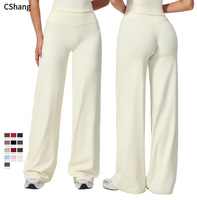 Pantalon de sport évasé personnalisable, taille haute élastique, respirant, extensible dans quatre directions, anti-transpiration, séchage rapide, pour la gym