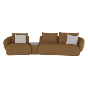 Lüks kesit kanepe koltuk takımı oturma odası kanepeleri İtalyan kesit kanepe kumaş gri kanepeler modern