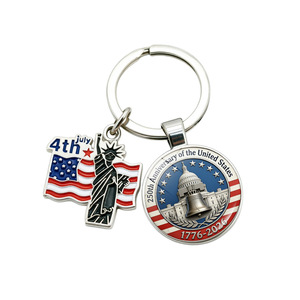 Llavero Patriótico del 4 de Julio de 2026 con Diseño de la Estatua de la Libertad y la Bandera Americana, Ideal como Colgante para Mochila y Recuerdo - Product Image 4