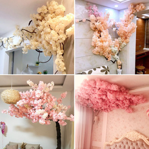 Branches artificielles de fleurs de cerisier Right Bird, 10 cm, en plastique et soie, pour décoration murale intérieure, mariage, salon, lianes - Product Image 5