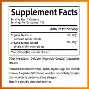 Complément de Curcuma et Curcumine à Marque Blanche OEM, 150 Capsules Végétales, Absorption Améliorée, pour Adultes - Product Image 2