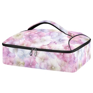 Bolsa Térmica Aislada con Diseño de Hibisco Rosa Hawaiano, para Entrega de Pizza, Transporte de Cazuelas y Alimentos - Product Image 1