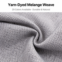 Tissu d'ameublement respirant en polyester tissé teint en fil Oslo 100 %, 280 GSM, poids moyen, populaire auprès des fabricants pour les canapés