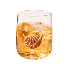 Verres à boire transparents en borosilicate faits à la main de 280 ml, sans plomb, pour whisky, eau, jus, réutilisables, en gros - Product Image 2