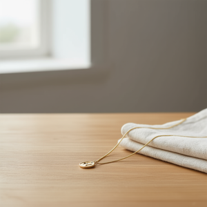 Collier en acier inoxydable P, pendentif lettre simple face de 1,9 cm, tendance - Product Image 2