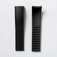 Bracelet de montre en caoutchouc fluoroélastomère FKM premium Win-Win, à dégagement rapide, extrémités courbées, adaptable, 18-24 mm