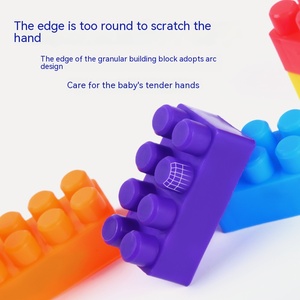 Nhà Máy Outlet Khối Toddler Đồ Chơi Cảm Giác Đồ Chơi Deluxe Xây Dựng Túi, Với 150 Miếng Và Hộp Lưu Trữ, Toddler Khối Đồ Chơi - Product Image 5