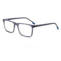 Monture de lunettes unisexe personnalisable en acétate gris transparent, pour hommes et femmes, adaptée aux visages en forme de losange, avec motif imprimé