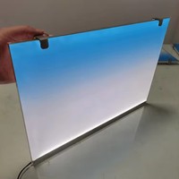 Panneau de fond lumineux en acrylique pour aquarium, dégradé de couleurs, panneau lumineux LED, panneau de fond