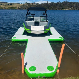 Drop Stitch U Shape Jet Ski Dock Water Gonflable Island Yacht Pontoon pour <span class=keywords><strong>Bain</strong></span> <span class=keywords><strong>de</strong></span> <span class=keywords><strong>Soleil</strong></span> - Product Image 1
