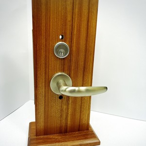 Cerradura de embutir para entrada, estilo moderno con líneas fluidas, juego de manija de puerta, palanca curva dorada simple para dormitorio de villa moderna - Product Image 6