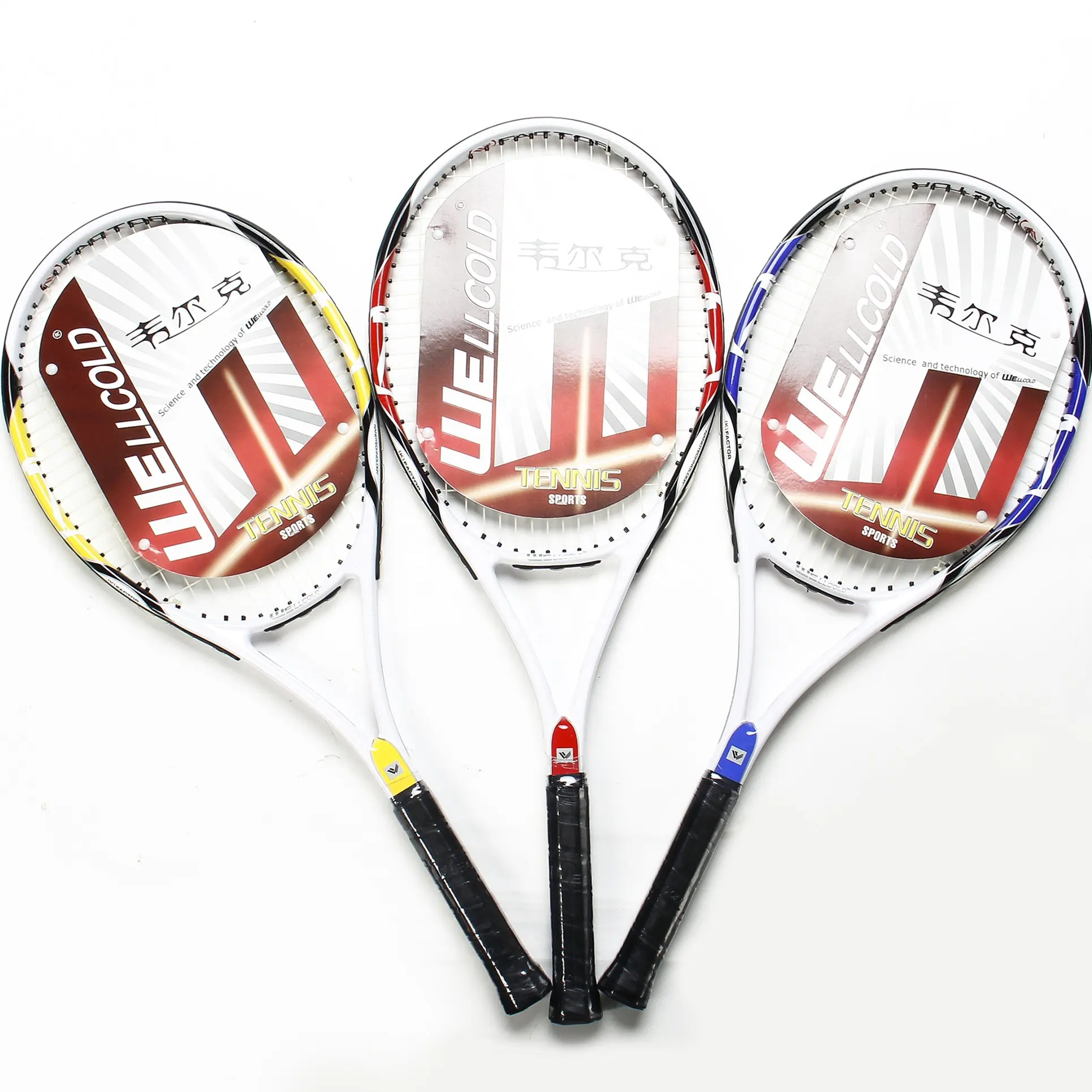 Buen proveedor, marca china de raqueta de tenis, profesional overgrip raqueta de tenis de fabricación