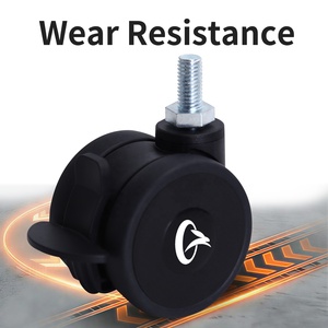 2.5 นิ้ว เงียบสงบ 360 องศา °   ล้อรถเข็นเด็กแบบหมุนได้ ลดแรงกระแทก พร้อมเบรก - Product Image 4