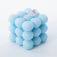 Bougie parfumée d'aromathérapie moderne de luxe, 100% cire de soja biologique, faite à la main, forme cube, pour les fêtes, les mariages, Halloween, Thanksgiving