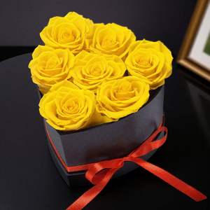 Huahuan Eternal Life Preservent Real Rosesギフトインハートボックス永遠に無限の不滅の花セットバレンタインのためのワンストップカスタム - Product Image 3