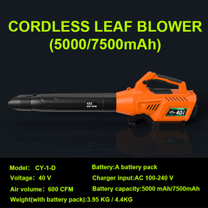 40V không dây lá quạt 600 cfm 145 MPH 3 biến tốc độ tốt nhất điện lá Máy thổi không dây - Product Image 6