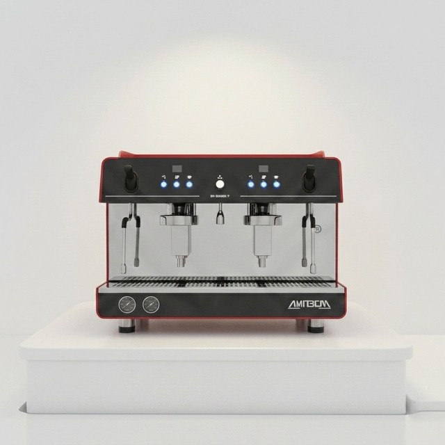 For Q2 2 Group Espresso Brewer 12L Lead-free Copper Heat Exchange Boiler Semi-Automatic Commercial Coffee Machine PID Control 9