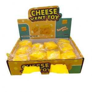 ของเล่นคลายเครียดขายส่ง OEM ของเล่นบีบรูปสัตว์ ยางรูปทรงก้อนชีส ของเล่นนุ่มๆ บรรเทาความเครียด สำหรับทุกเพศ - Product Image 1