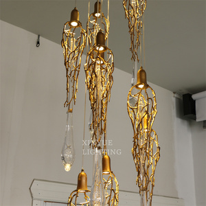 Luminaire suspendu dans le hall de l'hôtel Villa Escalier Décoration <span class=keywords><strong>Lustre</strong></span> en cristal Lampe Éclairage personnalisé <span class=keywords><strong>Lustre</strong></span> Lampe pour <span class=keywords><strong>maison</strong></span> - Product Image 3