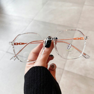 Montures de lunettes Qianai Square TR90 anti-UV et anti-lumière bleue pour femmes, monture irrégulière moyenne, verres PC - Product Image 2