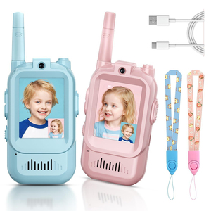 Talkie-walkie vidéo pour enfants, 2 voies, portée de 1500 pieds, effets vocaux amusants, unisexe, pour les enfants de 4 à 12 ans, Noël, anniversaire, extérieur - Product Image 1