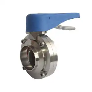 Manual Butterfly Valve With Cloverleaf Clamp 304 316 Sanitary Stainless Steel Butterfly Valve