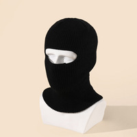 Diseñador personalizado logotipo personalizado cara completa Beanie sombreros cubierta de un agujero de punto máscara de esquí bordado personalizado pasamontañas máscara de esquí sombrero