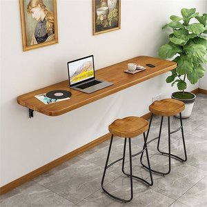 Mesa de Bar Plegable de Madera Maciza para Montar en la Pared, Escritorio Rectangular para el Hogar o Estudio, Ideal como Mesa de Café - Product Image 4