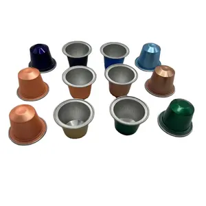 Capsules de café de haute qualité compatibles avec les capsules de café de couleur aluminium Poudre de boeuf/thé/café en poudre